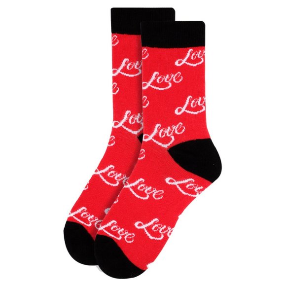 Women's Love Novelty Socks Red - Picture 2 of 3